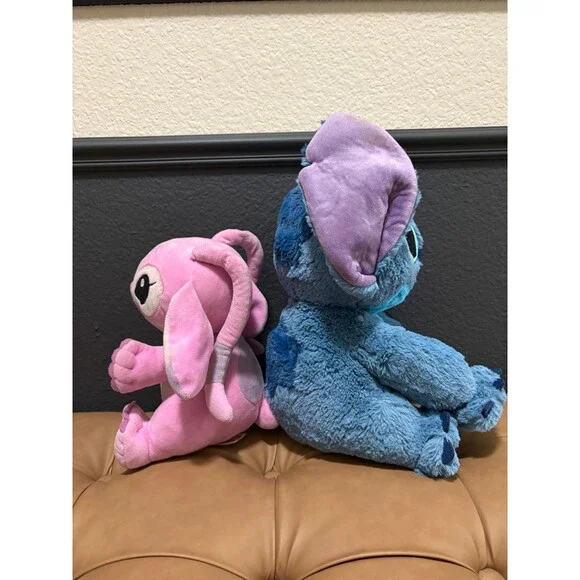 Disney Store Stitch and Angel Plush Set Lilo & Stitch Stuffed Animal Pair 10" - Picture 6 of 16